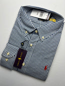Camisa Social Polo Ralph Lauren Oxford - Xadrez Azul