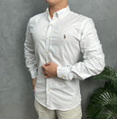 Camisa Social Polo Ralph Lauren Oxford - Branca