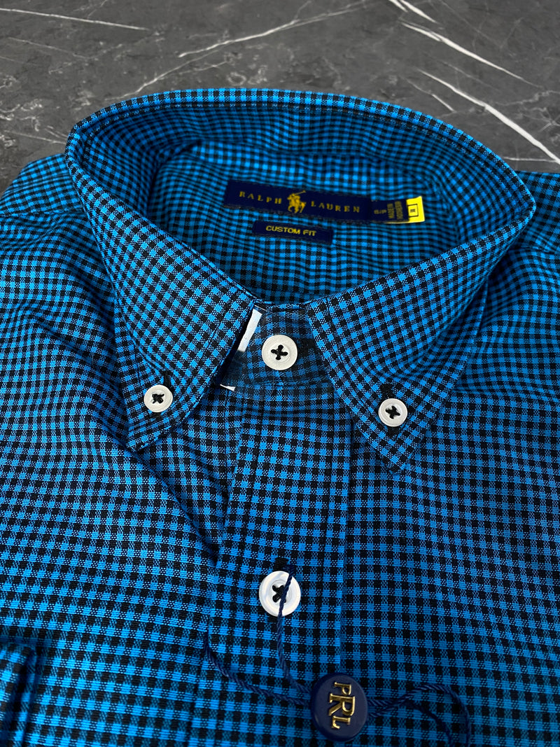 Camisa Social Polo Ralph Lauren Oxford - Xadrez Azul