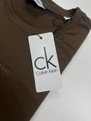 Camiseta Calvin Klein - Marrom - Algodão Egípcio