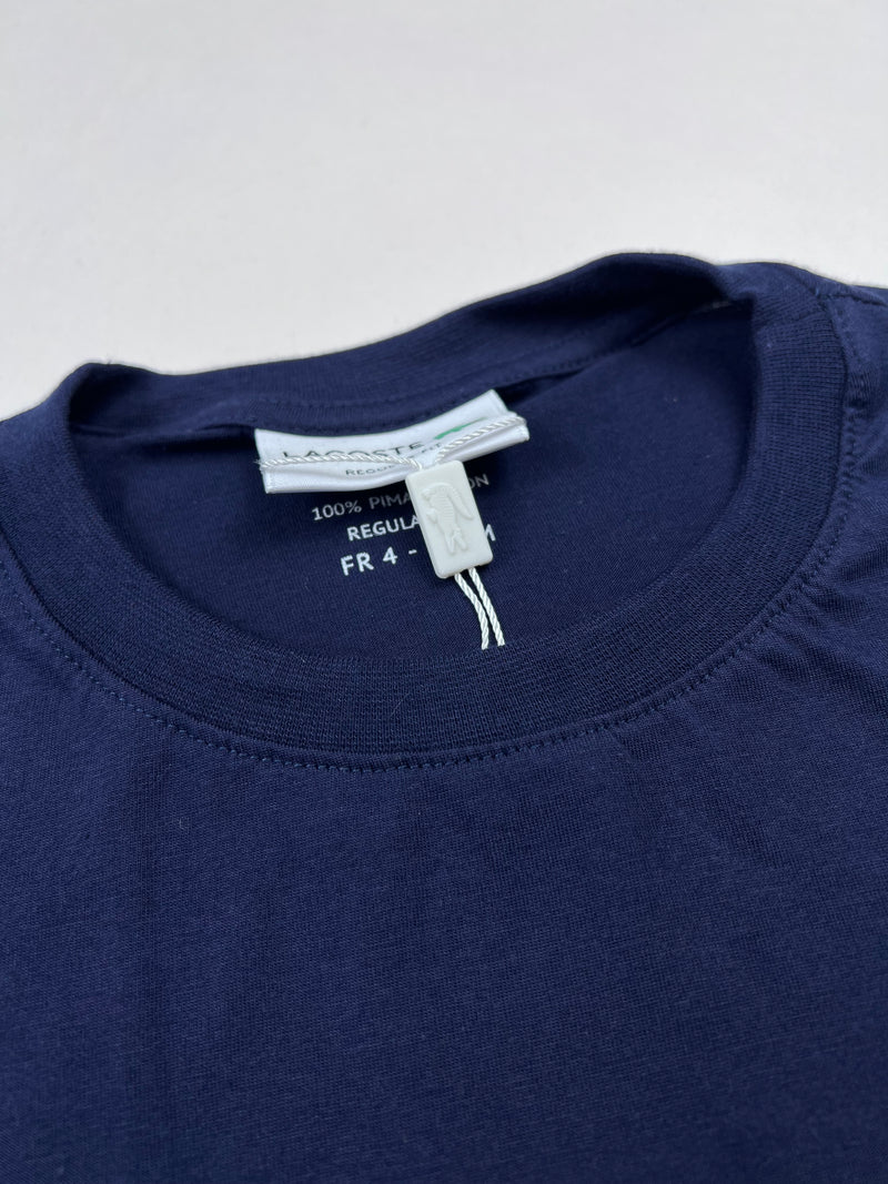 Camiseta Lacoste - Azul Marinho  - Seda Pima