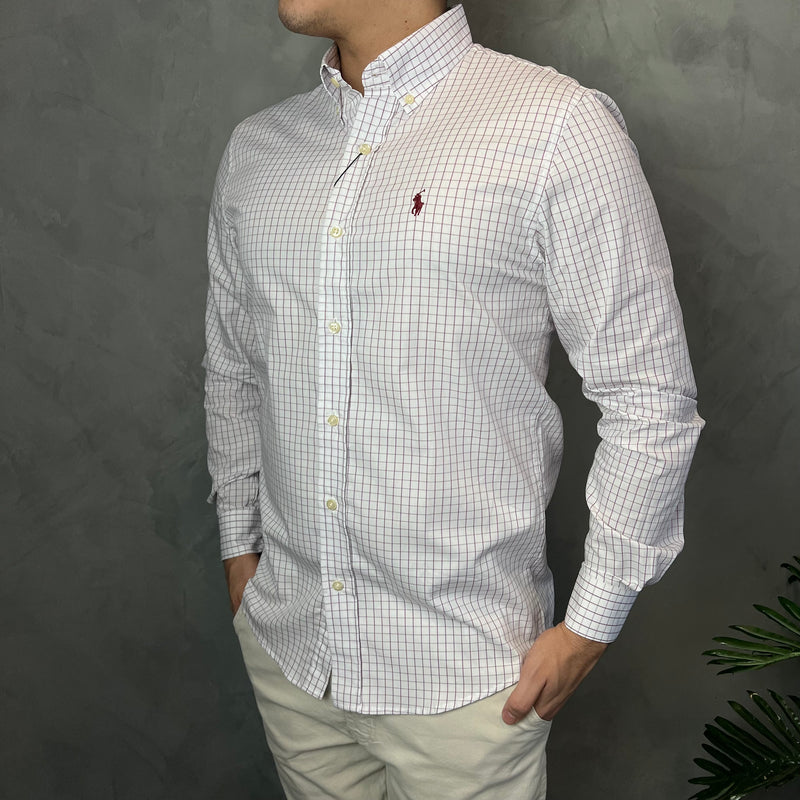 Camisa Social BR/VRM Polo Ralph Lauren Oxford - Xadrez