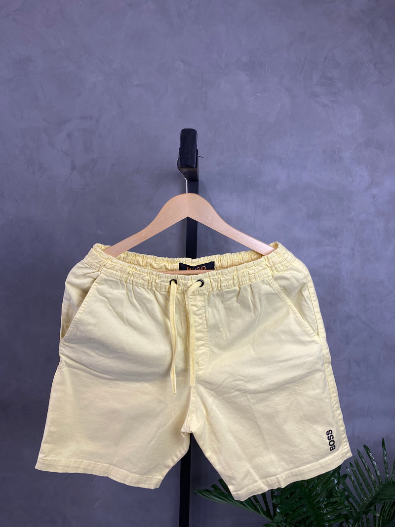 Short Sarja Hugo Boss - Amarelo