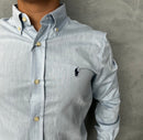 Camisa Social Polo Ralph Lauren Oxford - Azul Bebê