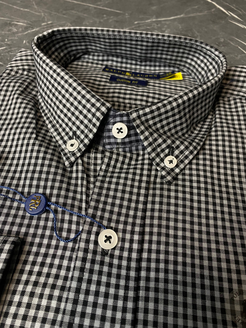 Camisa Social Polo Ralph Lauren Oxford - Xadrez Cinza