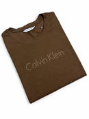 Camiseta Calvin Klein - Algodão Egípicio - Marrom