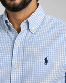Camisa Social Azul Claro Polo Ralph Lauren Oxford - Xadrez