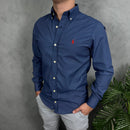 Camisa Social Polo Ralph Lauren Oxford - Xadrez Az/Br