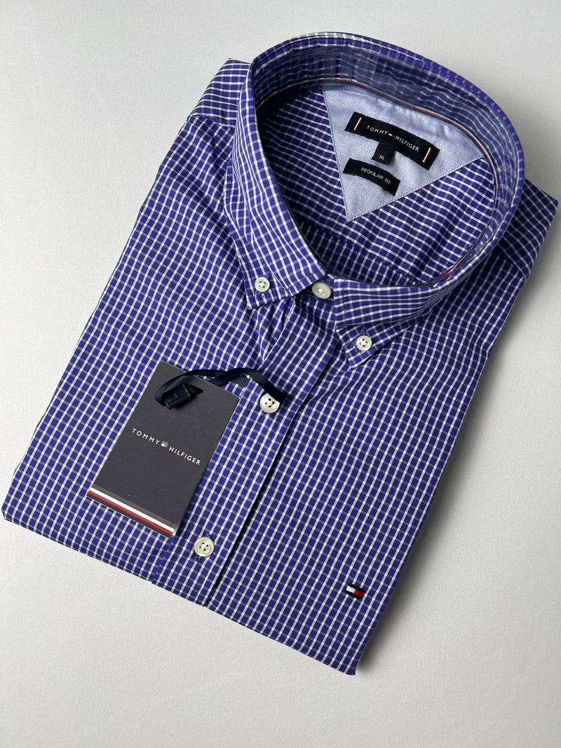 Camisa Social Polo Ralph Lauren Oxford - Xadrez Roxa