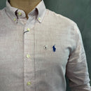 Camisa Social Polo Ralph Lauren Oxford - Rosa