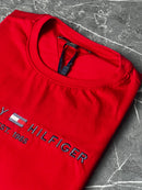 Camiseta Tommy Hilfiger - Vermelho - Seda Pima