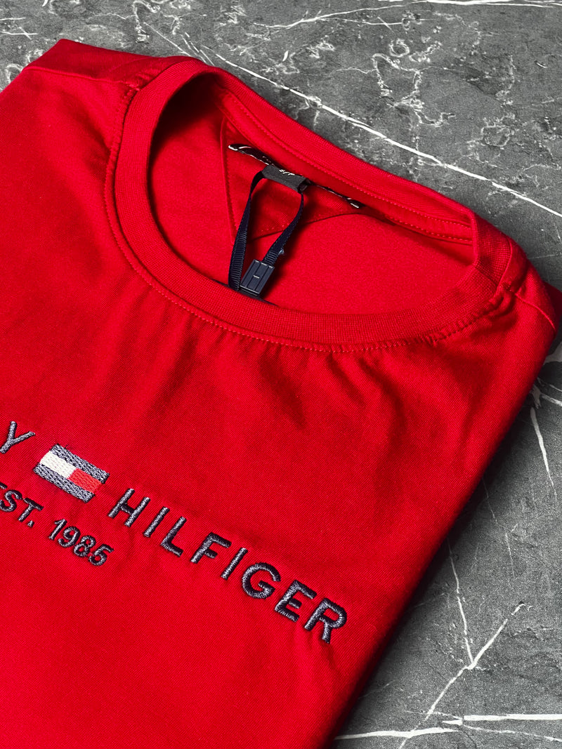 Camiseta Tommy Hilfiger - Vermelho - Seda Pima