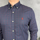 Camisa Social Polo Ralph Lauren Oxford - Xadrez AZ/VRM