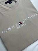 Camiseta Tommy Hilfiger - Bege - Algodão Egípcio