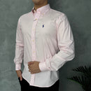 Camisa Social Polo Ralph Lauren Oxford - Rosa