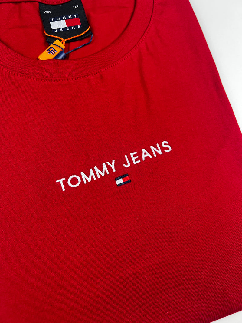 Camiseta Tommy Jeans - Vermelha - Seda Pima