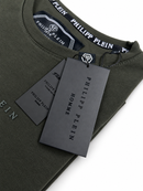 Camiseta Philipp Plein - Algodão Egípicio - Verde Militar