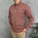 Camisa Social Tommy Hilfiger Oxford - Xadrez Vinho