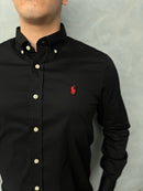 Camisa Social Polo Ralph Lauren Oxford - Preta