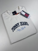 Camiseta Tommy Jeans - Off White - Seda Pima