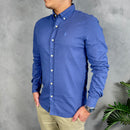 Camisa Social Polo Ralph Lauren - Azul - Linho