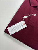 Camisa Gola Polo Lacoste Monocromática- Bordo