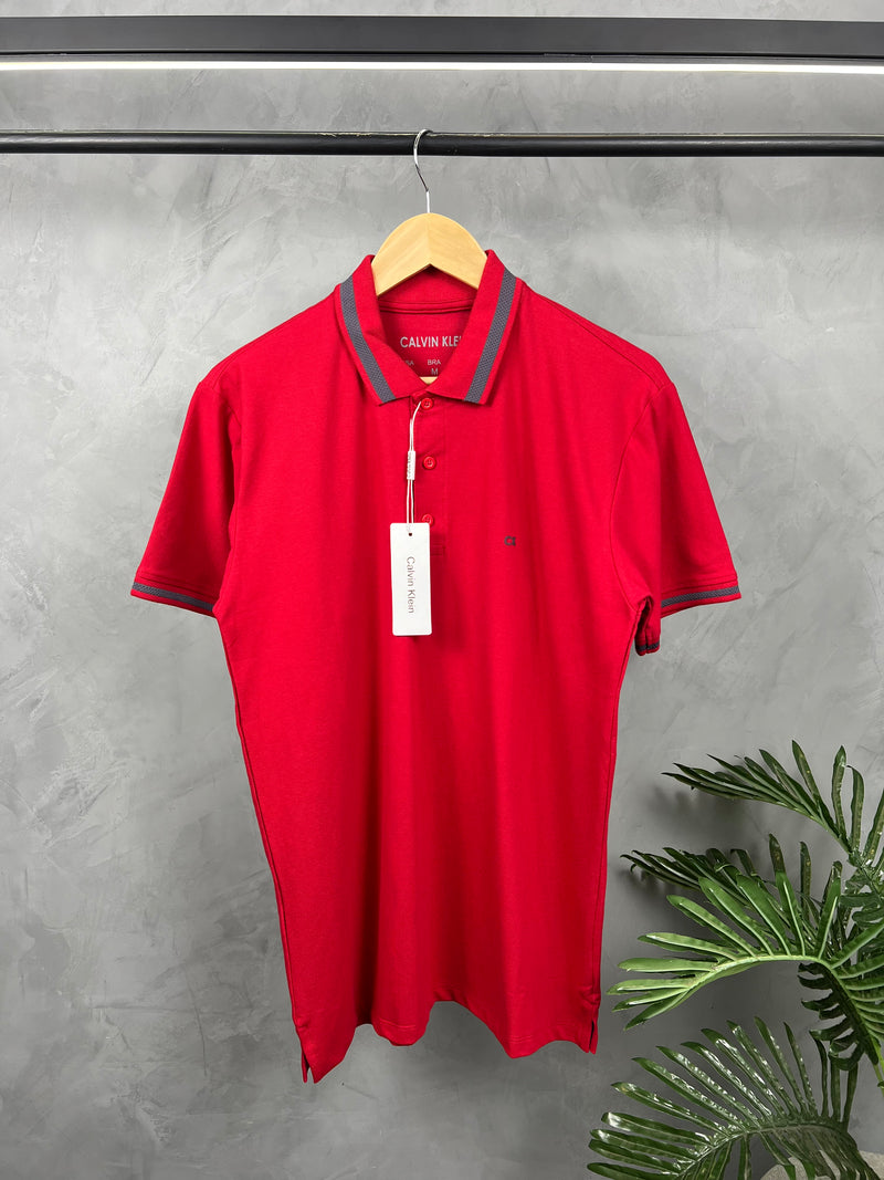 Camisa Gola Polo Calvin Klein - Vermelha