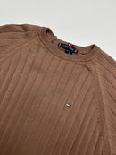 Suéter Tommy Hilfiger Importado Gola Redonda  - Marrom Claro