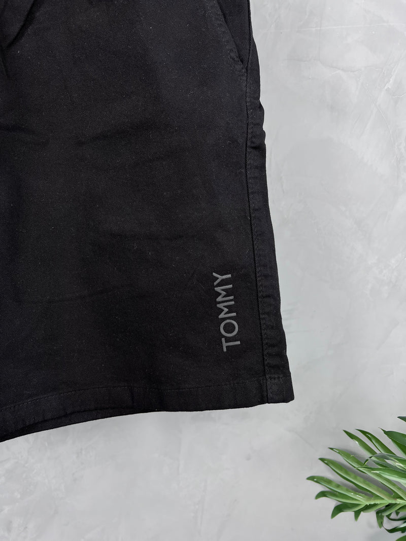 Short Sarja - Tommy Hilfiger -  Preto