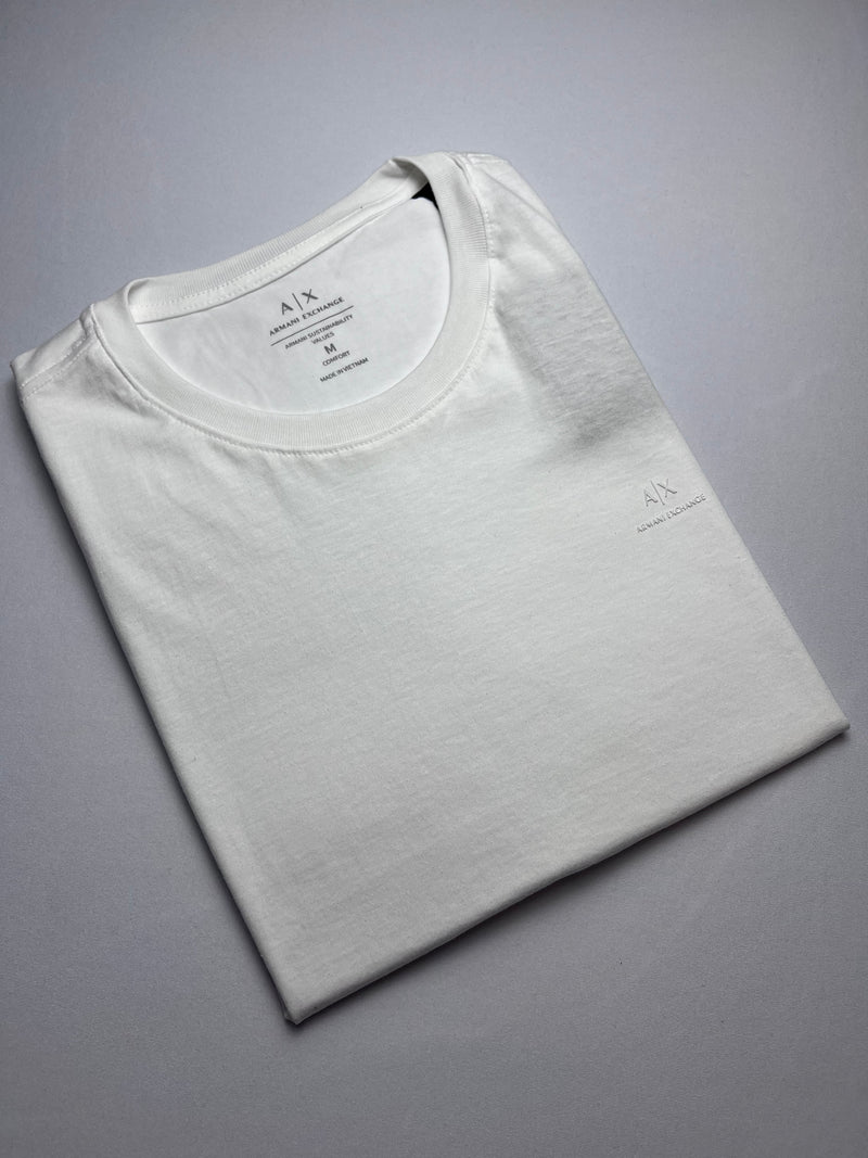 Camiseta Armani Exchange - Off White - Seda Pima