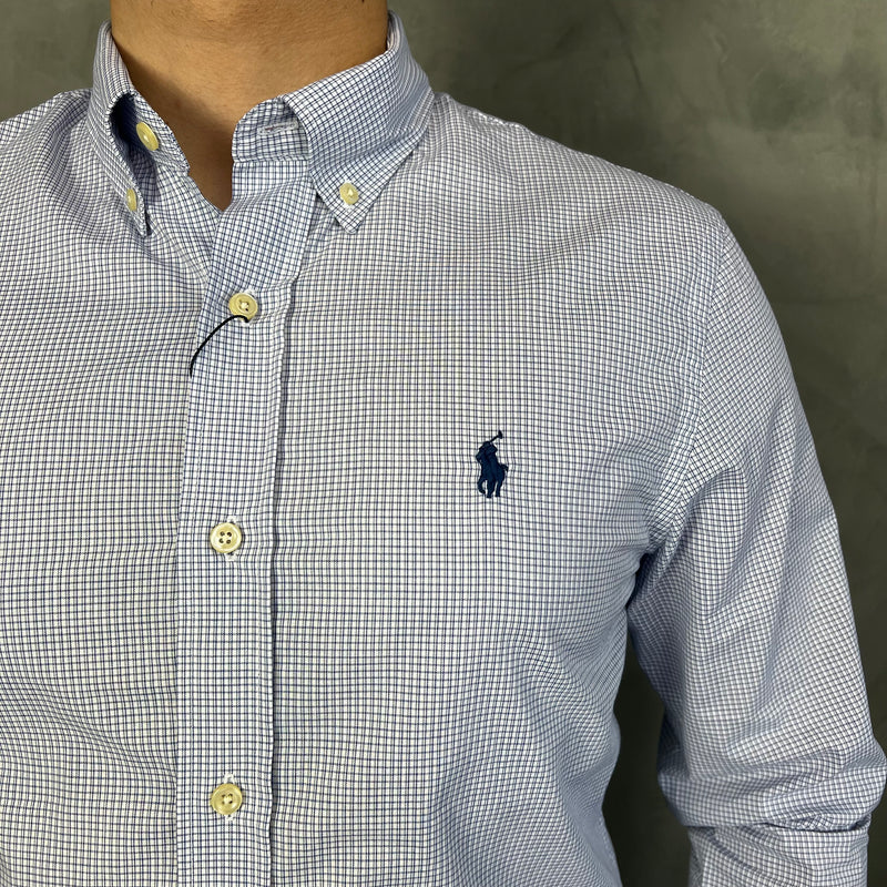 Camisa Social Polo Ralph Lauren Oxford - Xadrez BR/AZ