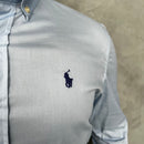 Camisa Social Polo Ralph Lauren Oxford - Azul Bebê