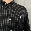 Camisa Social Polo Ralph Lauren Oxford - Xadrez Preta
