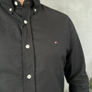 Camisa Social Tommy Hilfiger Oxford - Preta