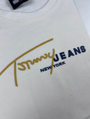 Camiseta Tommy Jeans - Off White - Pima Strech