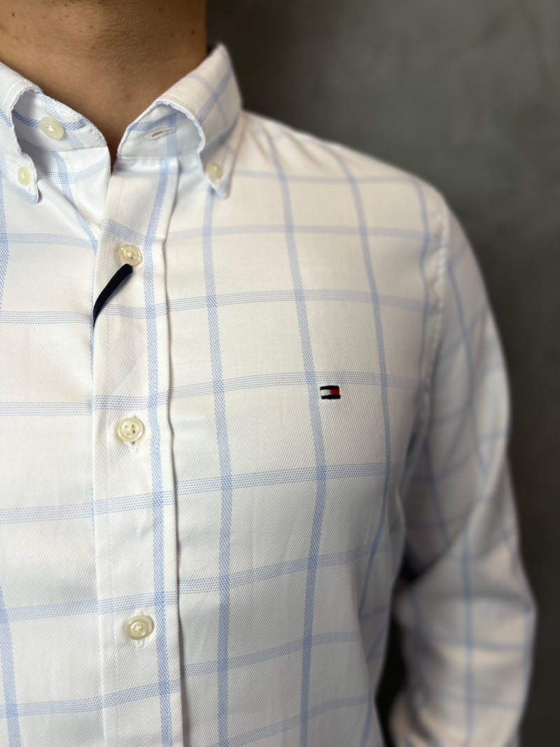 Camisa Social BR/AZ Tommy Hilfiger Oxford - Xadrez