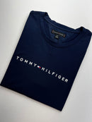 Camiseta Tommy Hilfiger - Azul Marinho     - Algodão Egipcio