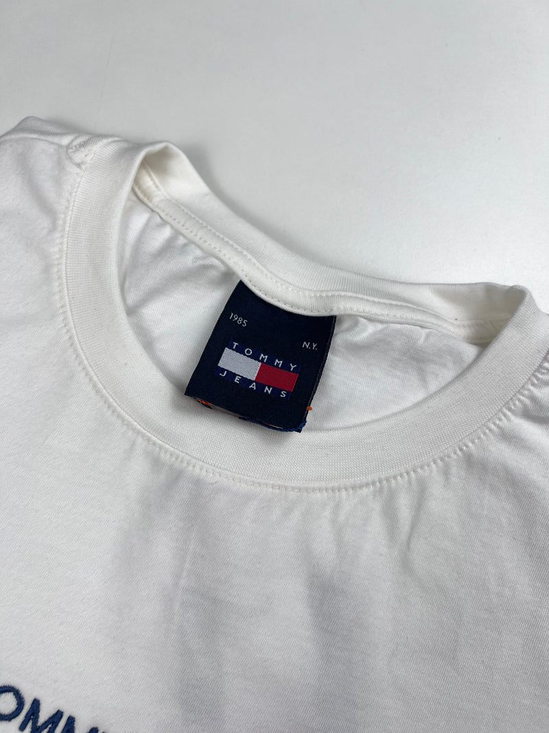 Camiseta Tommy Jeans - Off White - Seda Pima