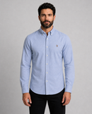 Camisa Social Polo Ralph Lauren Sarja  - Azul Claro