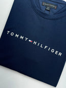 Camiseta Tommy Hilfiger - Azul Marinho     - Algodão Egipcio