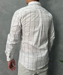 Camisa Social Polo Ralph Lauren Oxford - Xadrez Branca