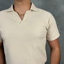 Gola Polo Zara Texturizada - Bege