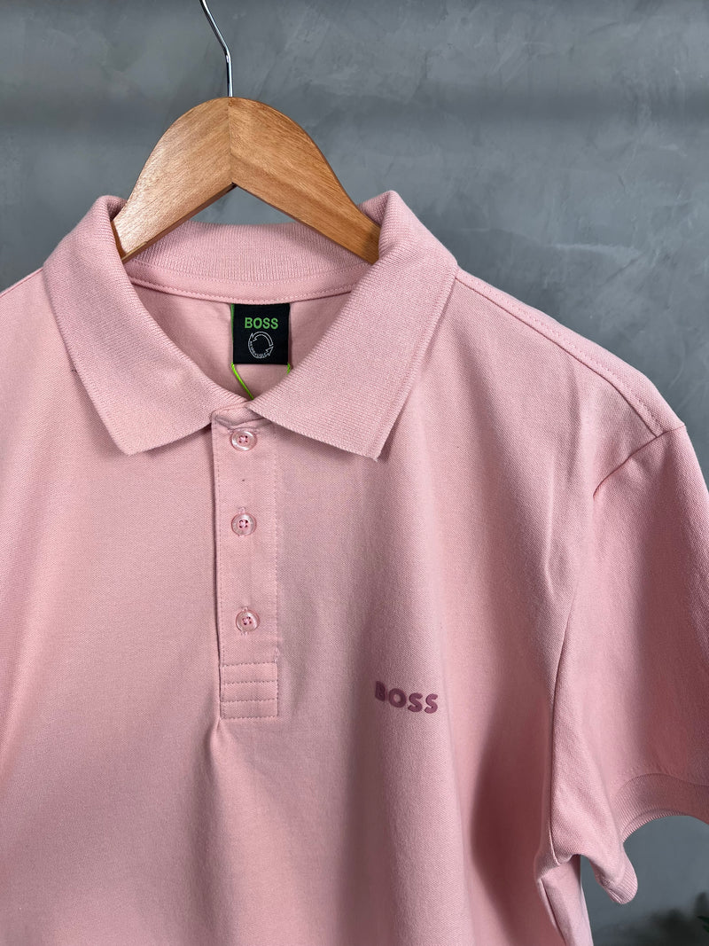 Camisa Gola Polo Hugo Boss -  Rosa