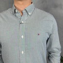 Camisa Social Tommy Hilfiger Oxford - Xadrez BR/VR