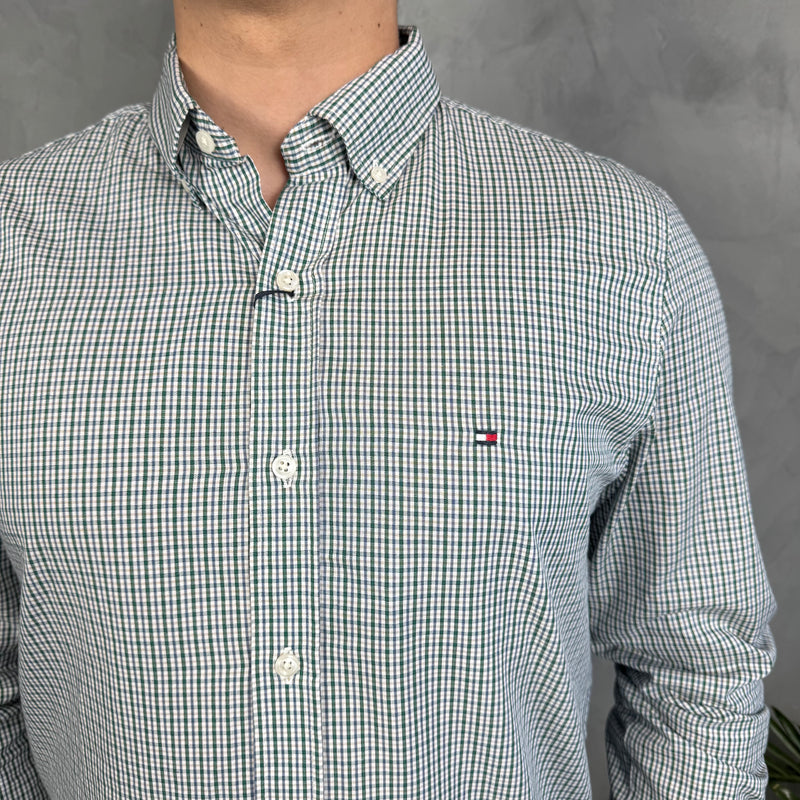 Camisa Social Tommy Hilfiger Oxford - Xadrez BR/VR