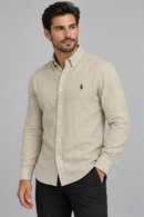 Camisa Social Polo Ralph Lauren - Bege - Linho