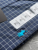 Camisa Social Polo Ralph Lauren Oxford - Xadrez Azul Marinho