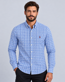 Camisa Social Az/Vrm Polo Ralph Lauren Oxford - Xadrez
