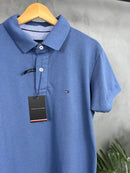 Camisa Gola Polo Tommy Hilfiger - Azul Petróleo