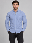 Camisa Social Polo Ralph Lauren Oxford - Azul Claro